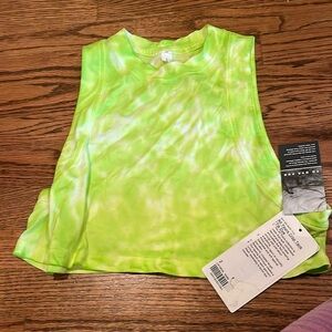 lululemon athletica Neon Green Tie-Dye Tank Top